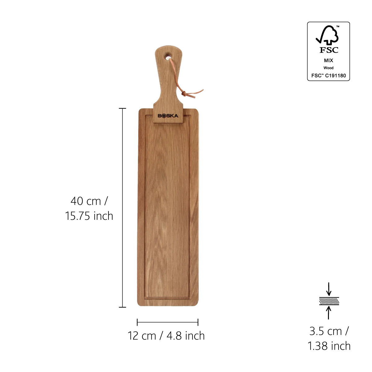 Kaasset Friends - 40 cm Eikenhout