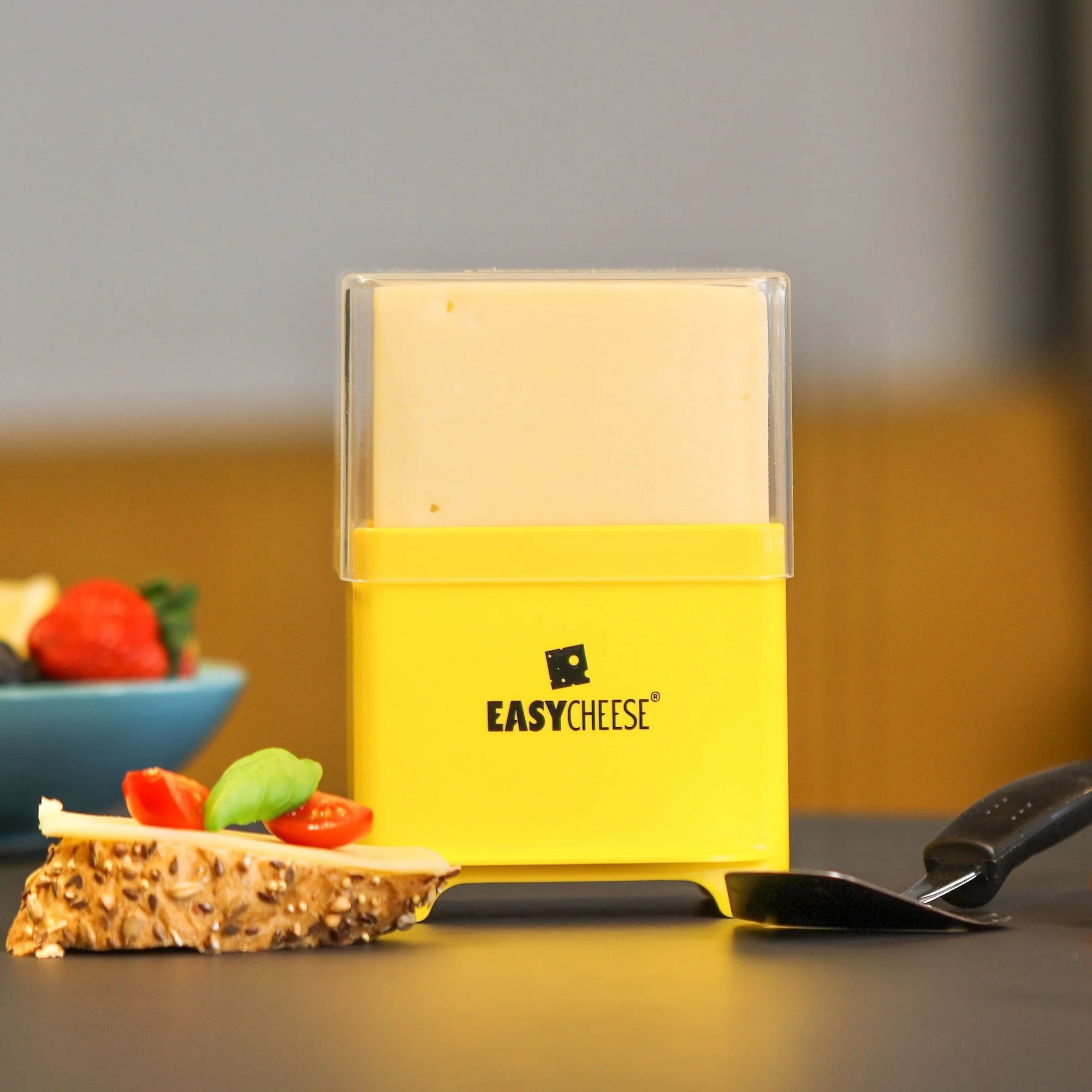 EasyCheese® Käsebox mit höhenverstellbarem Boden – Gelb